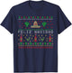 Feliz Navidad Mexican Ugly Christmas Sweater T-Shirt - T-Shirt | Navy