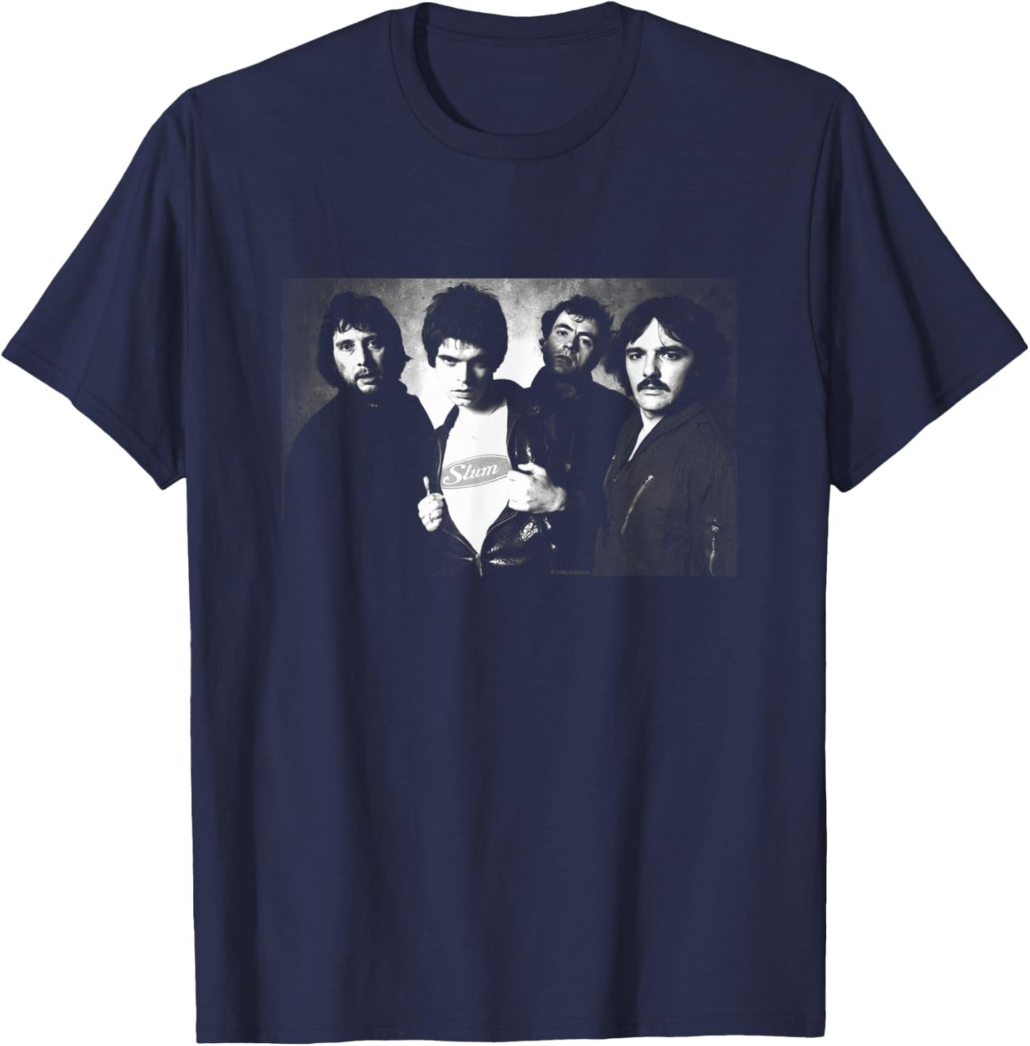 The Stranglers Band Portrait 1977 by Allan Ballard , Black, S T-Shirt - T-Shirt | Navy