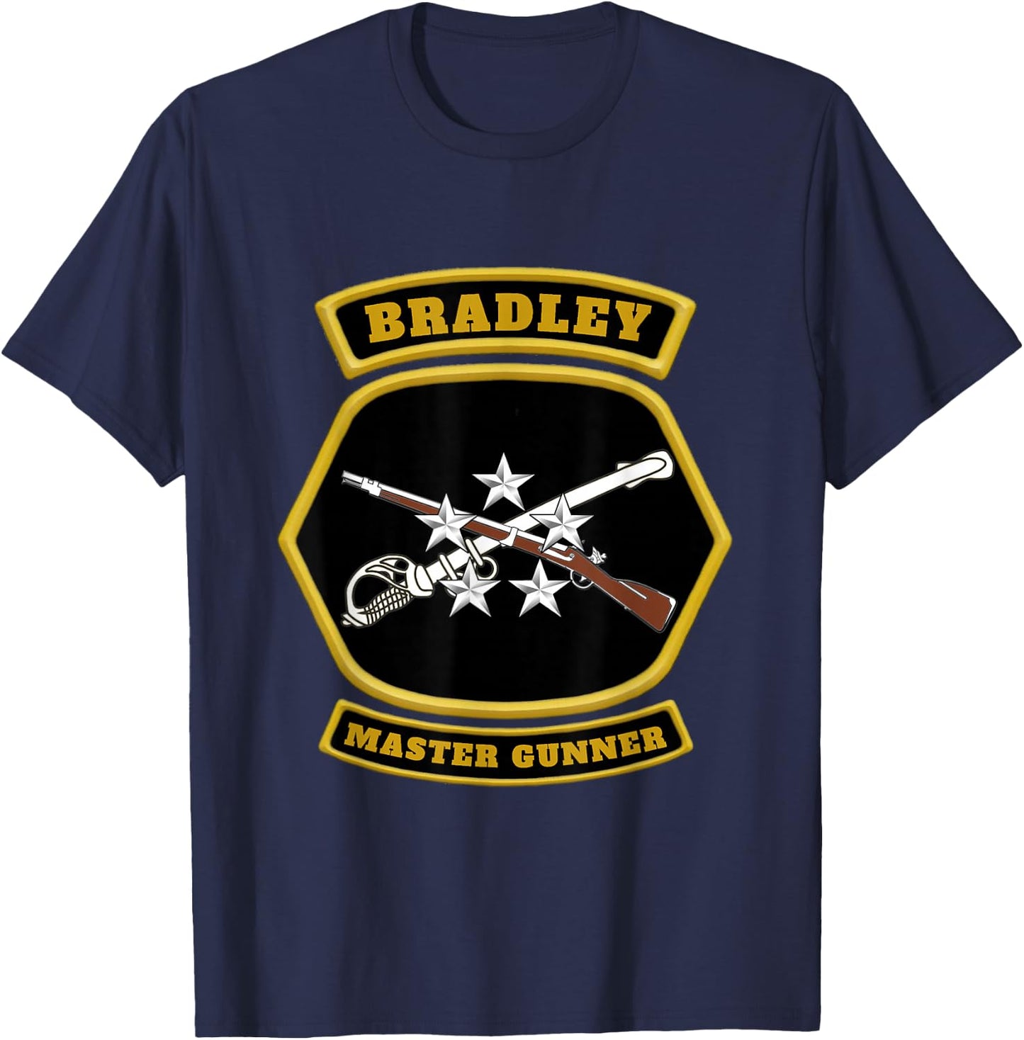 Bradley Master Gunner Emblem graphic T-Shirt - T-Shirt | Navy