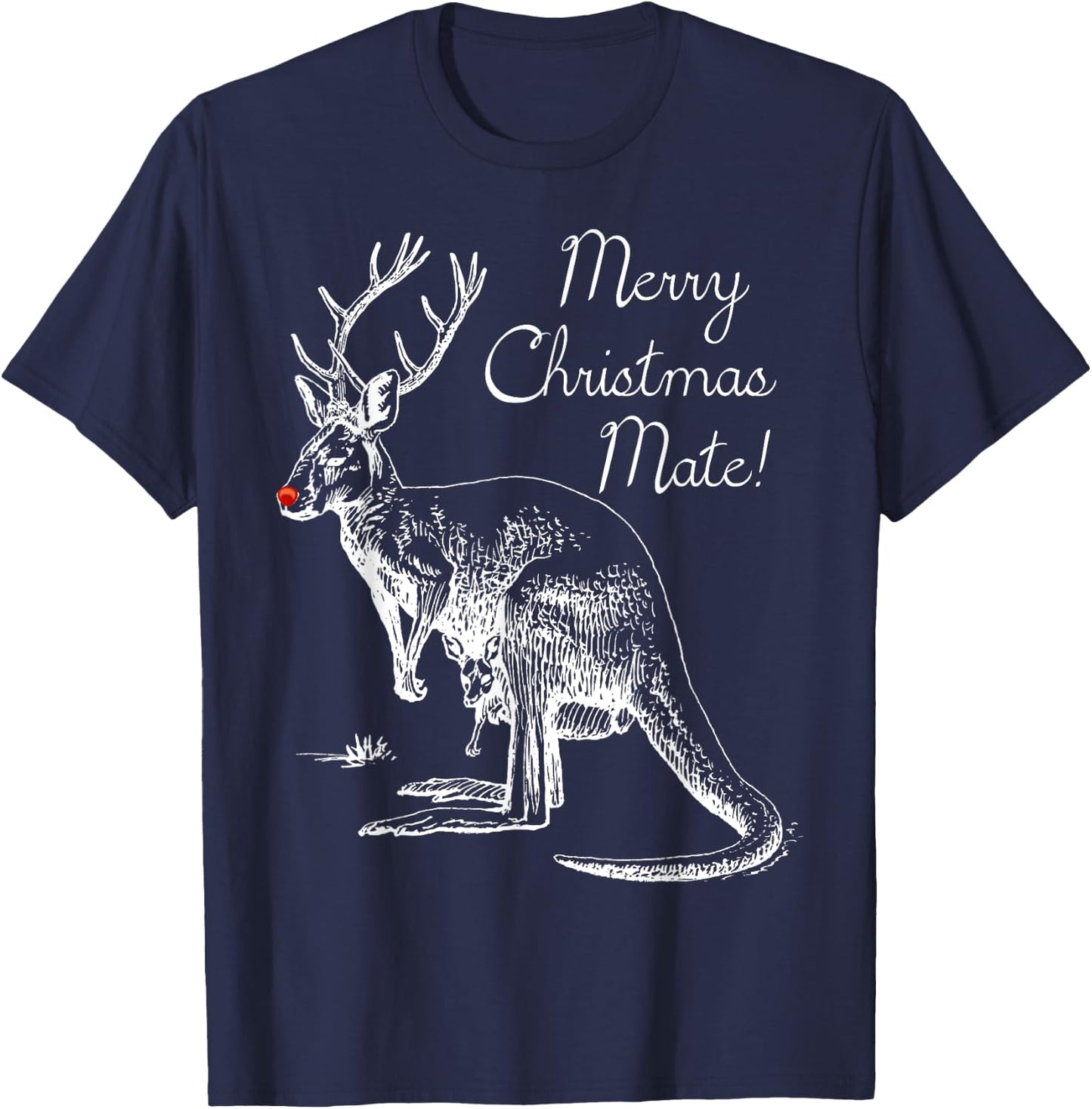Australia Christmas Shirt - Merry Christmas Mate T-Shirt - T-Shirt | Navy
