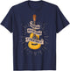 Praise Him With The Strings Jesus Acoustic Guitar Christian T-Shirt - T-Shirt | Navy