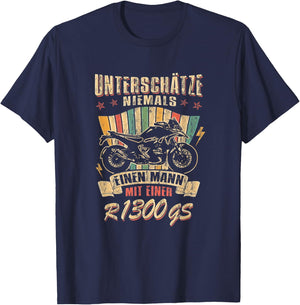 R1300GS Motorcycle Travel Enduro Speed Biker T-Shirt - T-Shirt | Navy