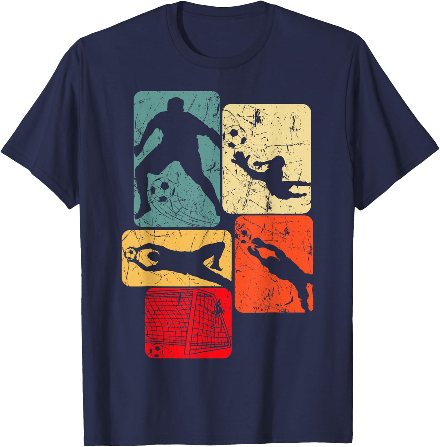Football Goalkeeper Boy , black T-Shirt - T-Shirt | Navy