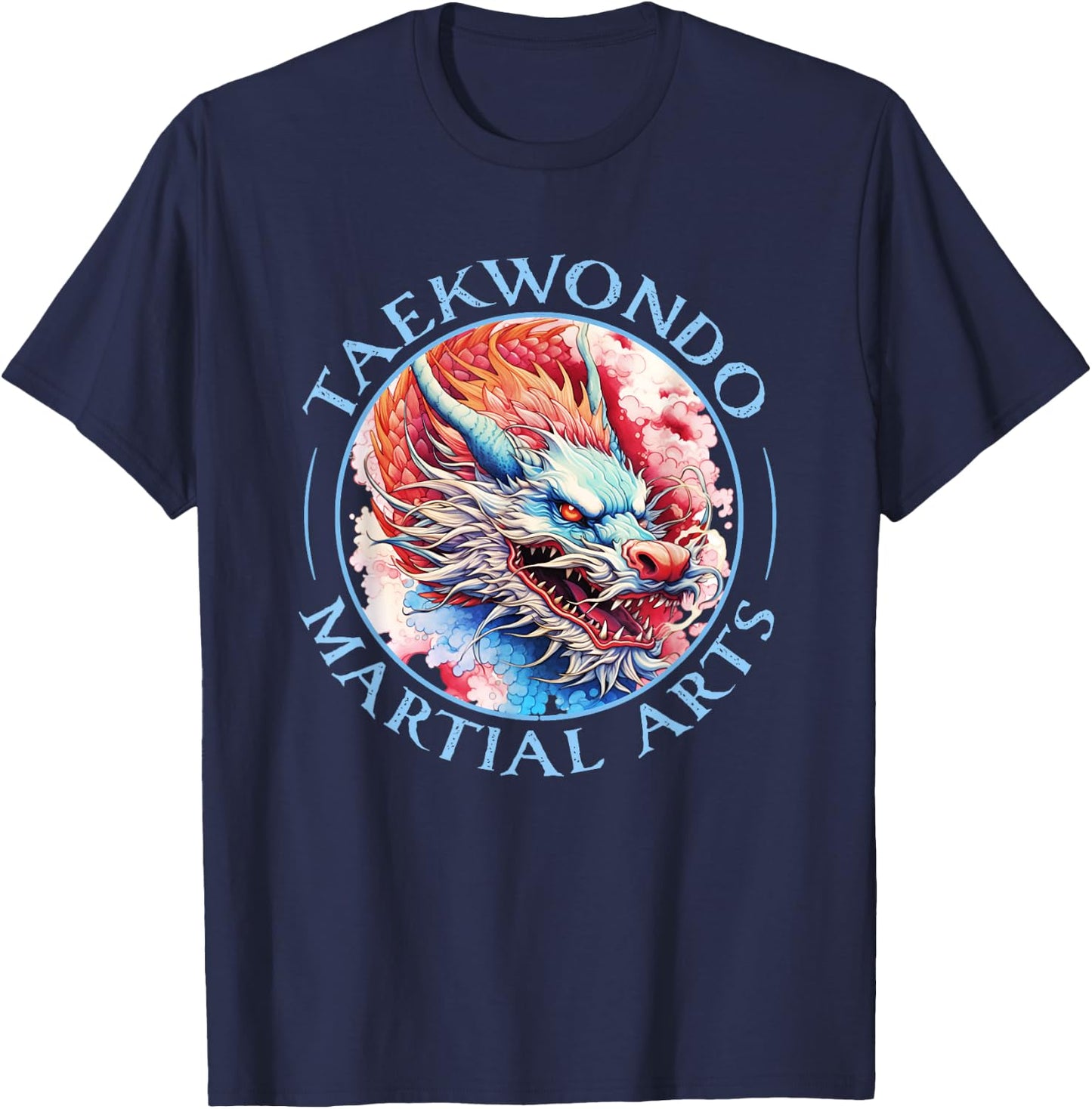 Taekwondo TKD Tae Kwon Do Dragon Art Martial Arts Graphic T-Shirt - T-Shirt | Navy