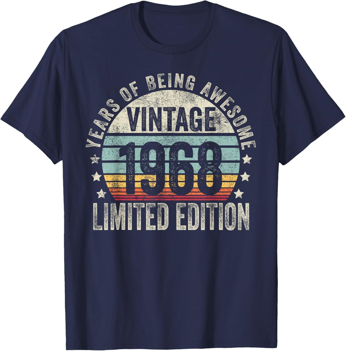Vintage 1968 T Shirts Retro Funny 1968 Birthday T-Shirt - T-Shirt | Navy