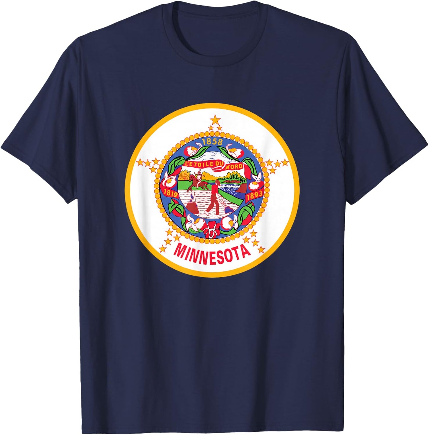 Original Minnesota Flag T-Shirt - T-Shirt | Navy