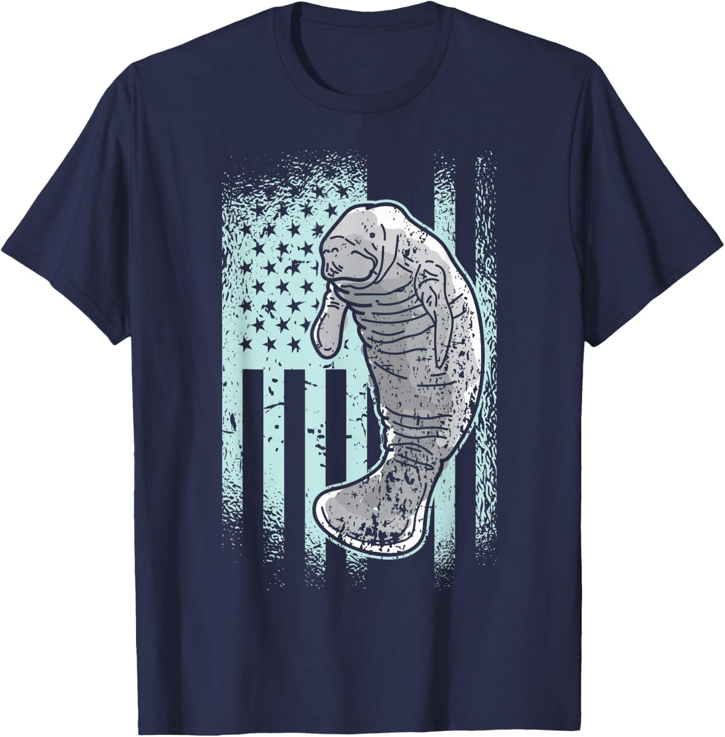 USA Manatee T-Shirt - T-Shirt | Navy