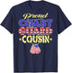 Proud US Coast Guard Cousin US Flag Dog Tags Military Family T-Shirt - T-Shirt | Navy