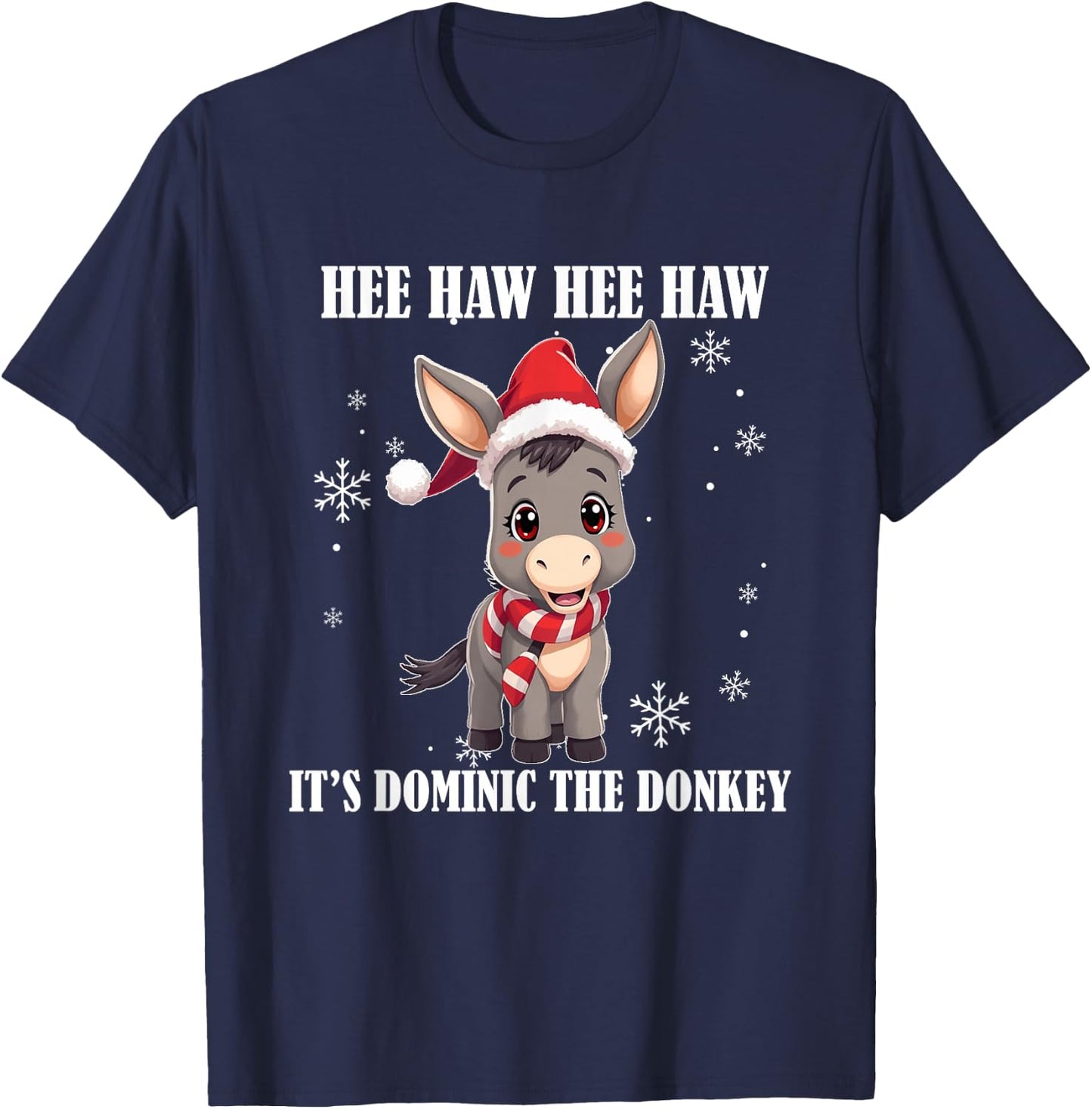 Funny Christmas Italian Christmas Donkey Dominic The Donkey T-Shirt - T-Shirt | Navy