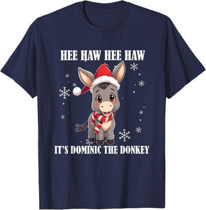 Funny Christmas Italian Christmas Donkey Dominic The Donkey T-Shirt - T-Shirt | Navy