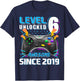 6th Birthday Boy Level 6 Gamer 6 Year Video Game Party T-Shirt - T-Shirt | Navy