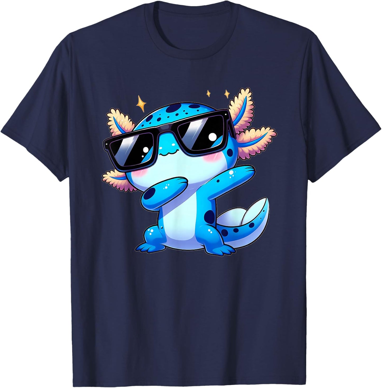 Funny Dabbing Axolotl Kawaii Axolotl Toddler Boys Kids , black T-Shirt - T-Shirt | Navy