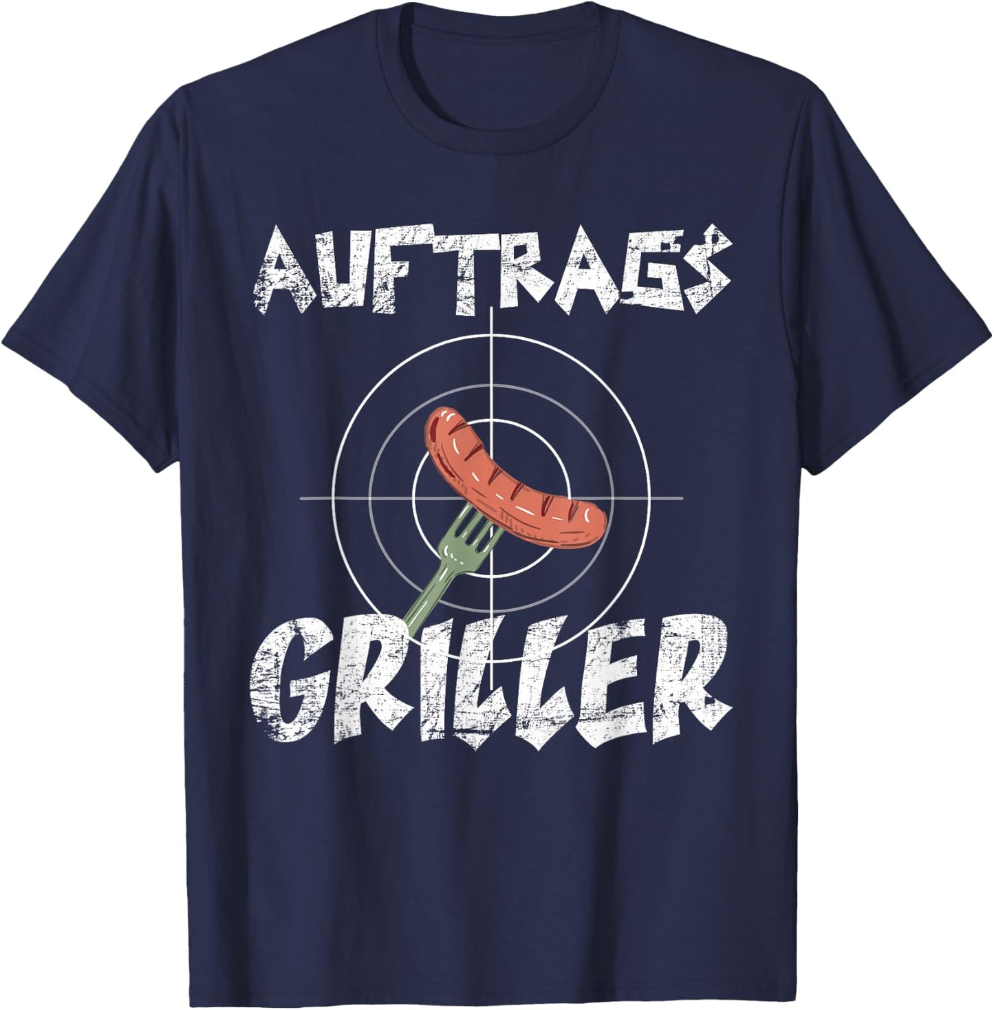 Griller Grill Bratwurst Grillspruch Lustiges Auftragsgriller T-Shirt - T-Shirt | Navy