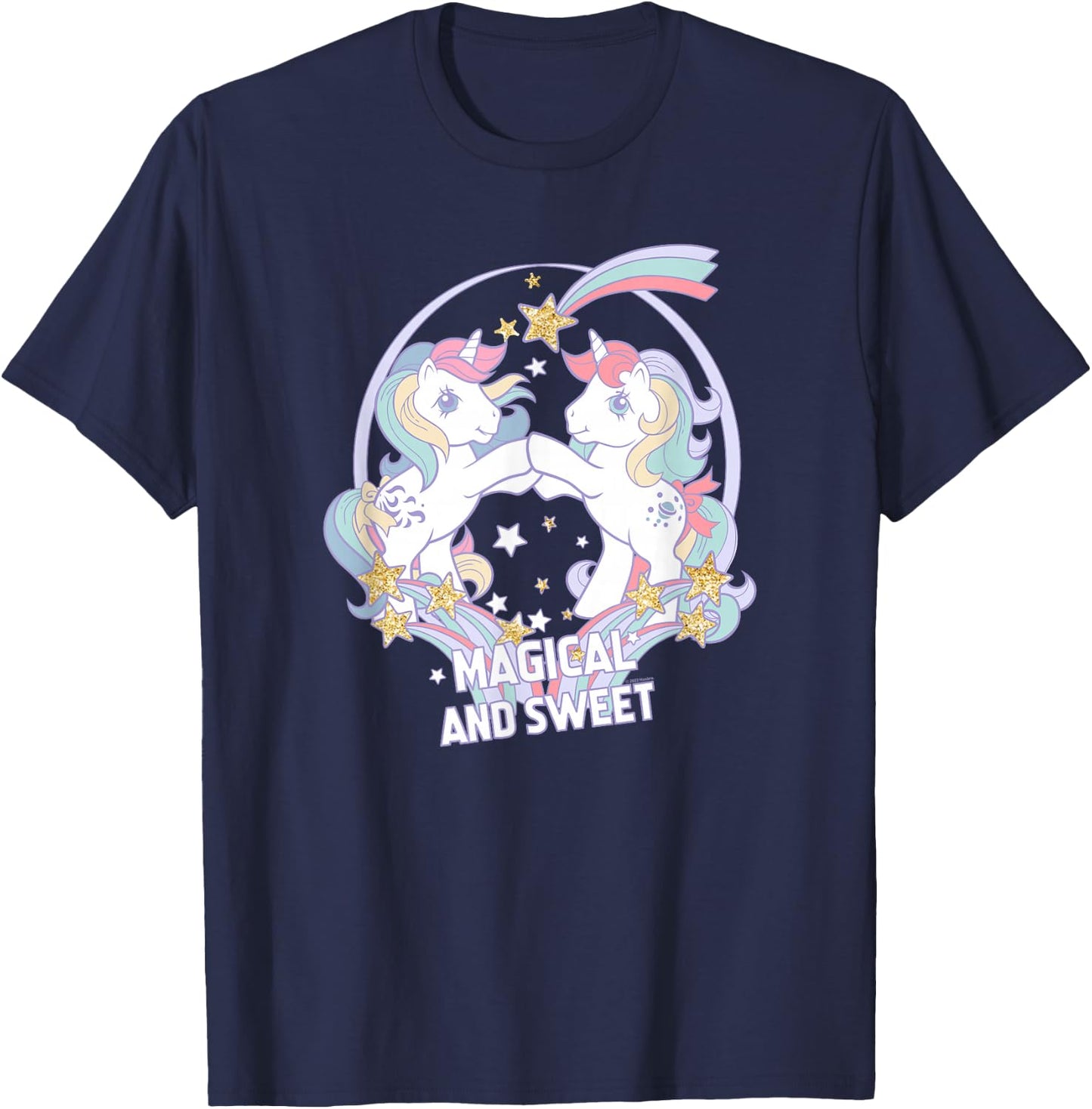 My Little Pony Retro Magical and Sweet Original Pony Friends T-Shirt - T-Shirt | Navy
