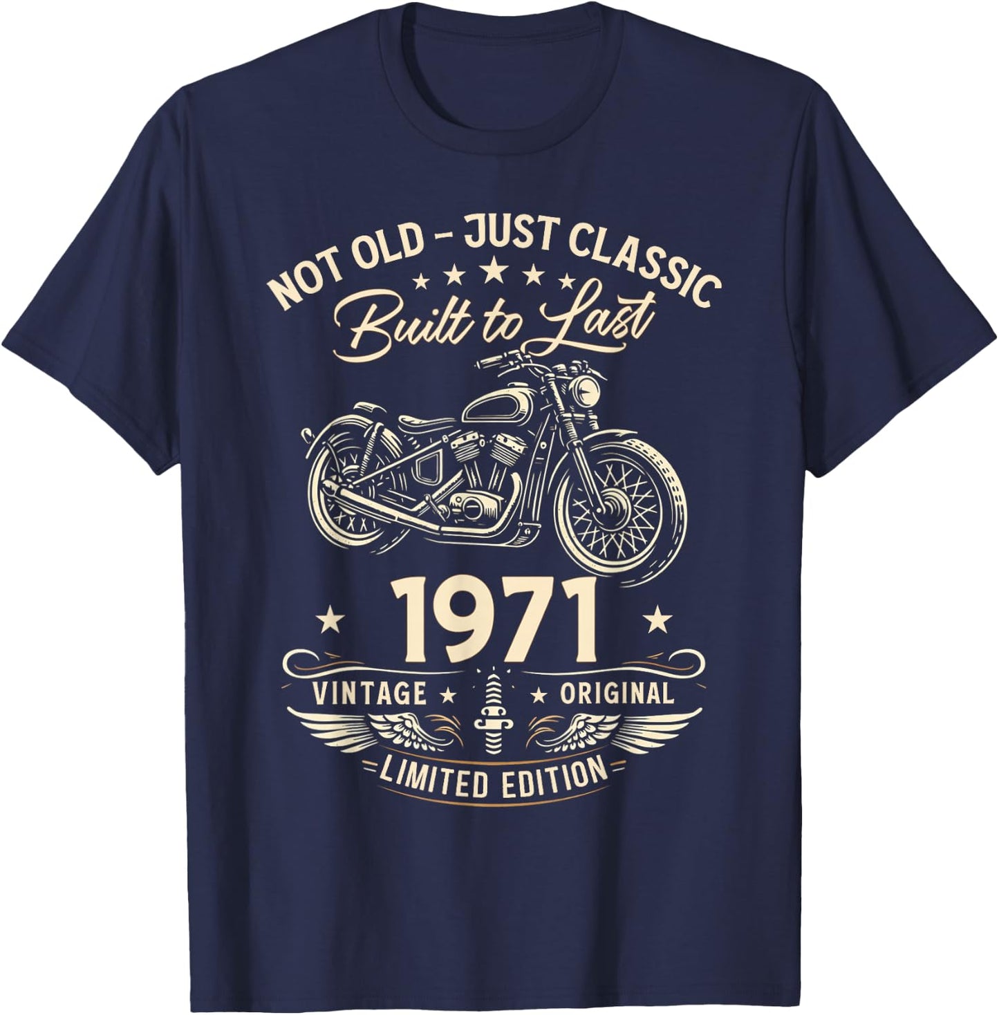 55. Geburtstag Mann Geschenk Motorrad Motorradfahrer 1971 T-Shirt - T-Shirt | Navy