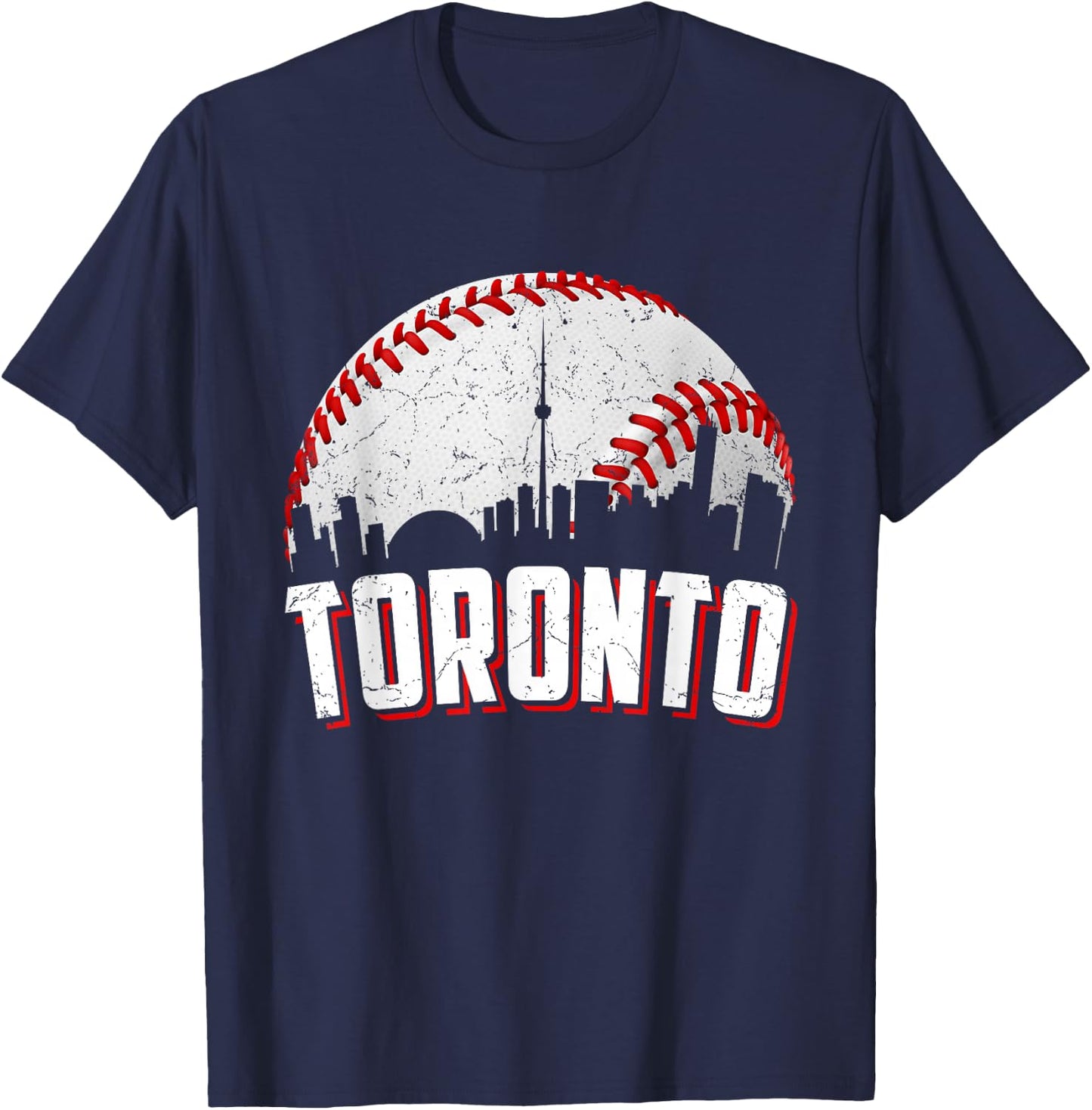Vintage Baseball Graphic Toronto Women Kids T-Shirt - T-Shirt | Navy