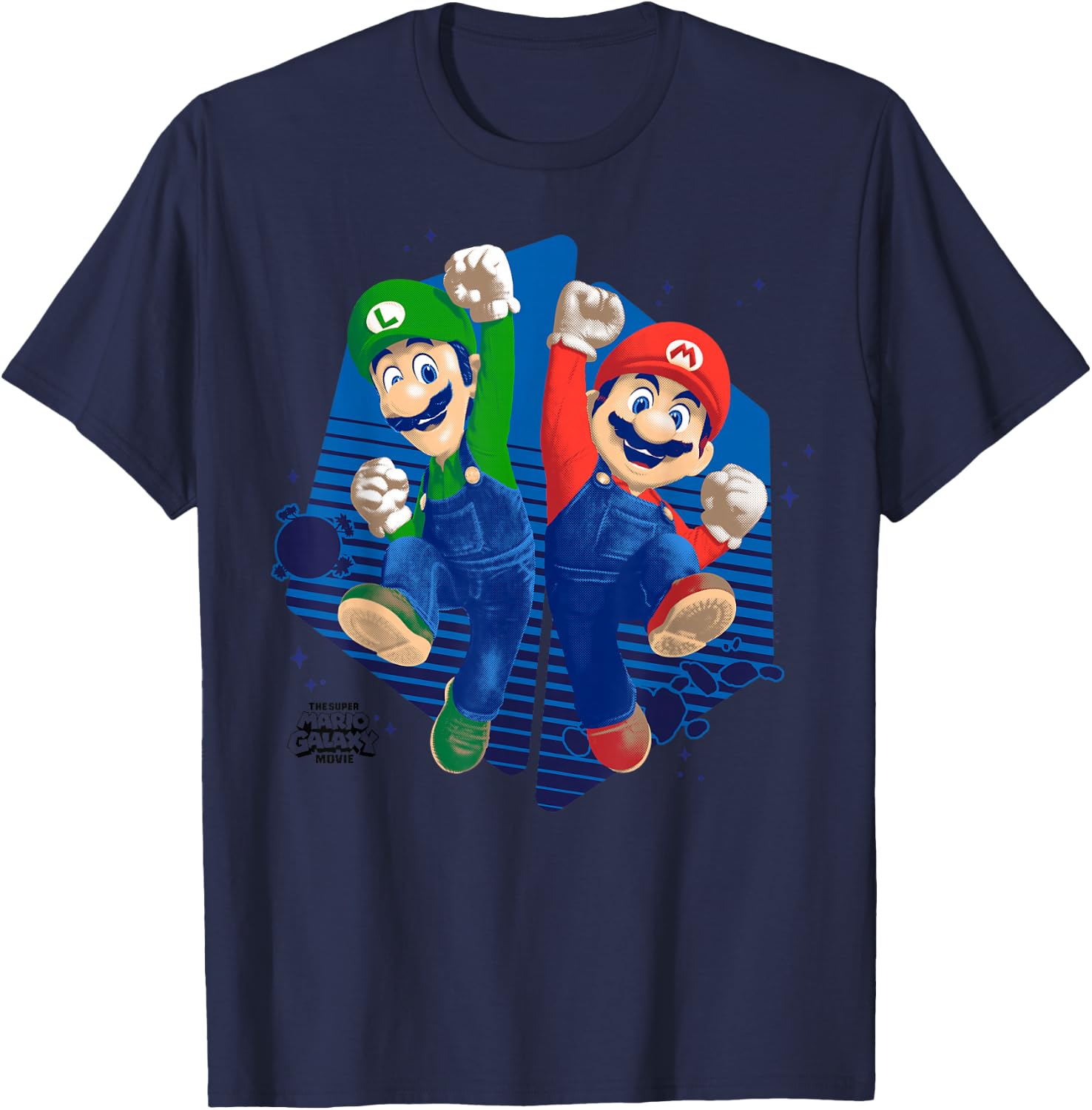 The Super Mario Galaxy Movie Mario & Luigi Galaxy Jump T-Shirt - T-Shirt | Navy