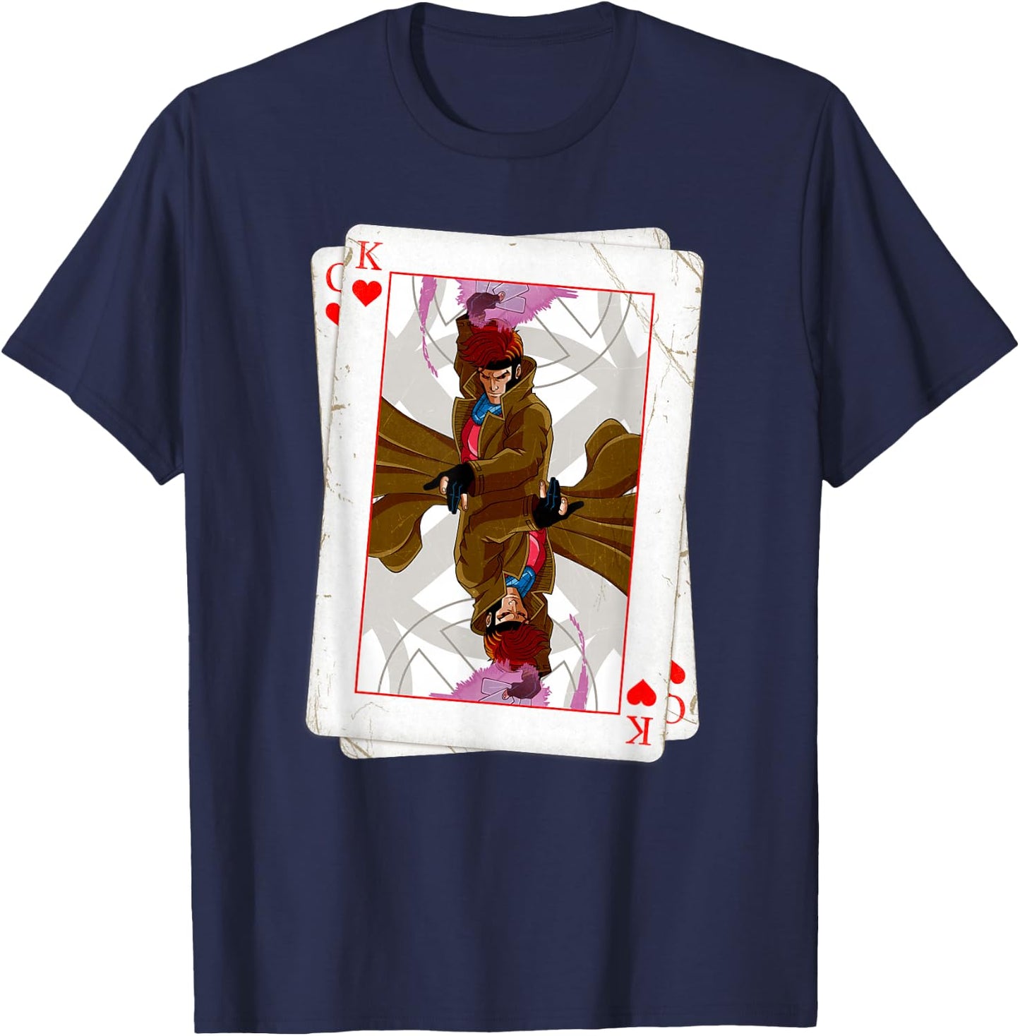 Marvel X-Men Gambit Playing Cards 90s T-Shirt - T-Shirt | Navy
