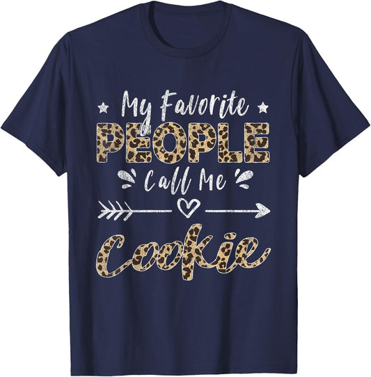My Favorite People Call Me Cookie Leopard T-Shirt - T-Shirt | Navy