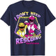 Power Rangers I Don't Need Rescuing Pink & Yellow Rangers T-Shirt - T-Shirt | Navy