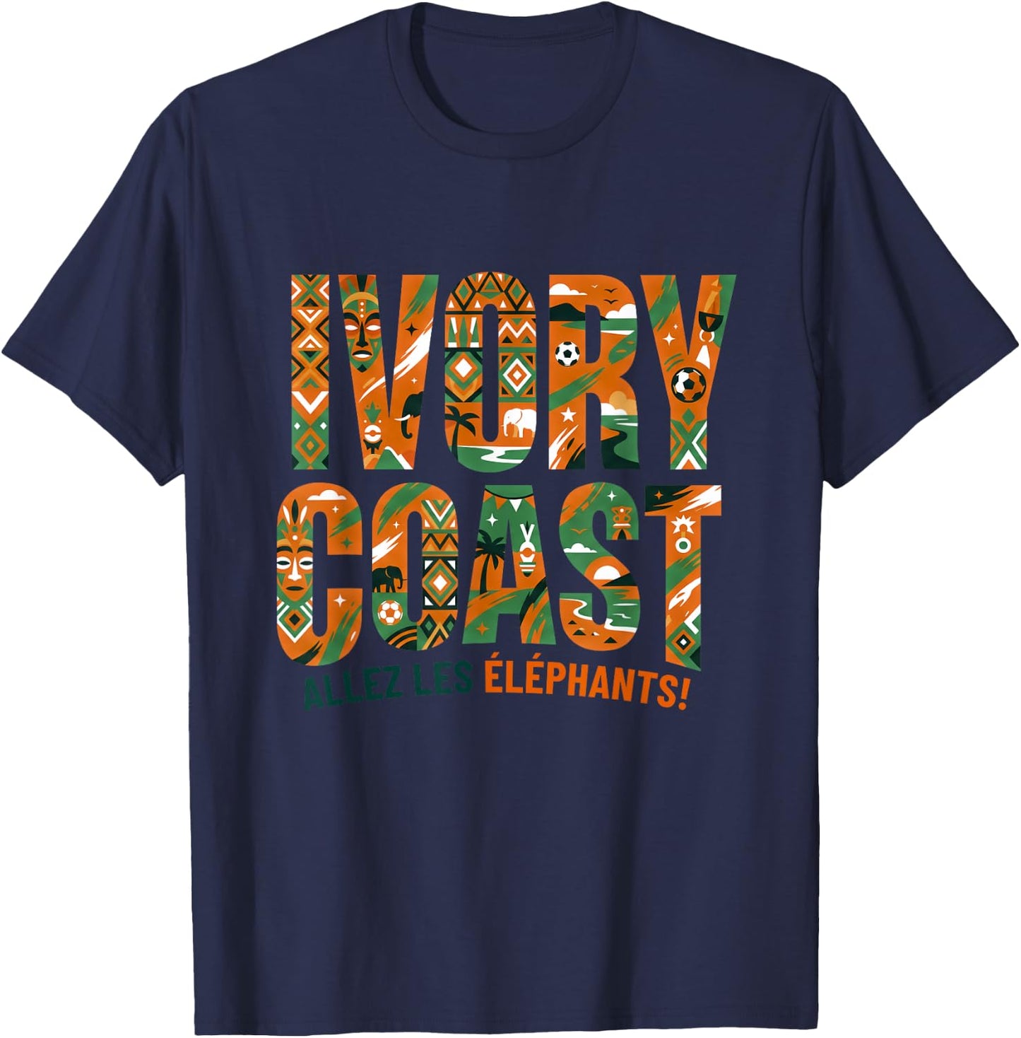 Cote D'Ivoire Ivory Coast T-Shirt - T-Shirt | Navy