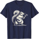 Squirrel Playing Banjo Graphic Art Design T-Shirt - T-Shirt | Navy