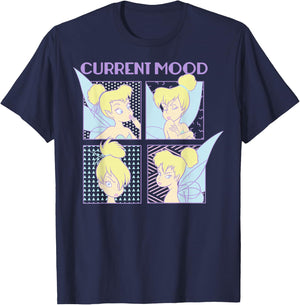 Disney Peter Pan Tinkerbell Current Mood Portrait Panels Small T-Shirt - T-Shirt | Navy