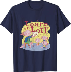 Learn Alotl | Axolotl Teacher design | Funny Teaching Pun T-Shirt - T-Shirt | Navy