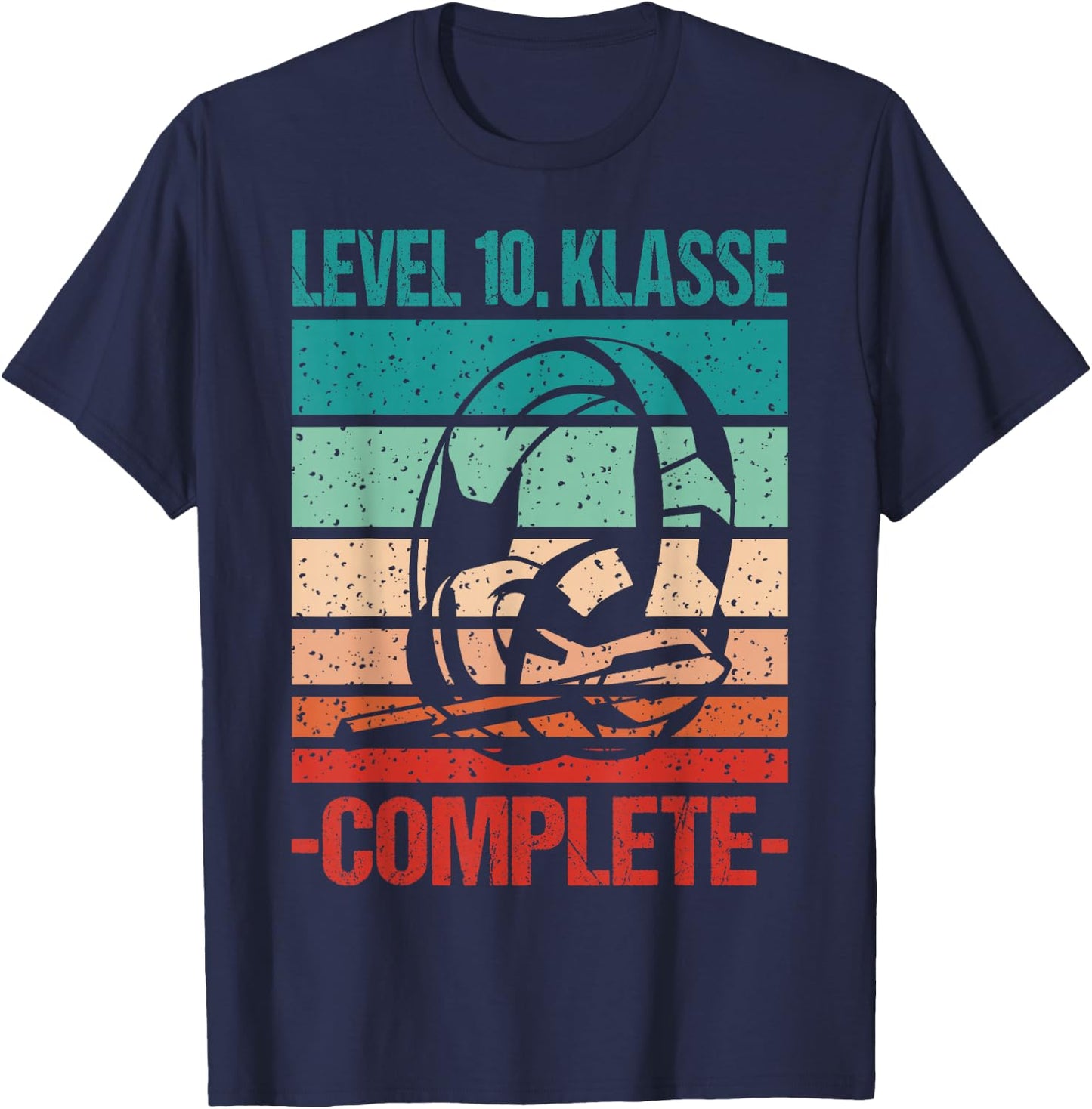 Level 10. Klasse Complete Schule Prüfung Bestanden Abschluss T-Shirt - T-Shirt | Navy