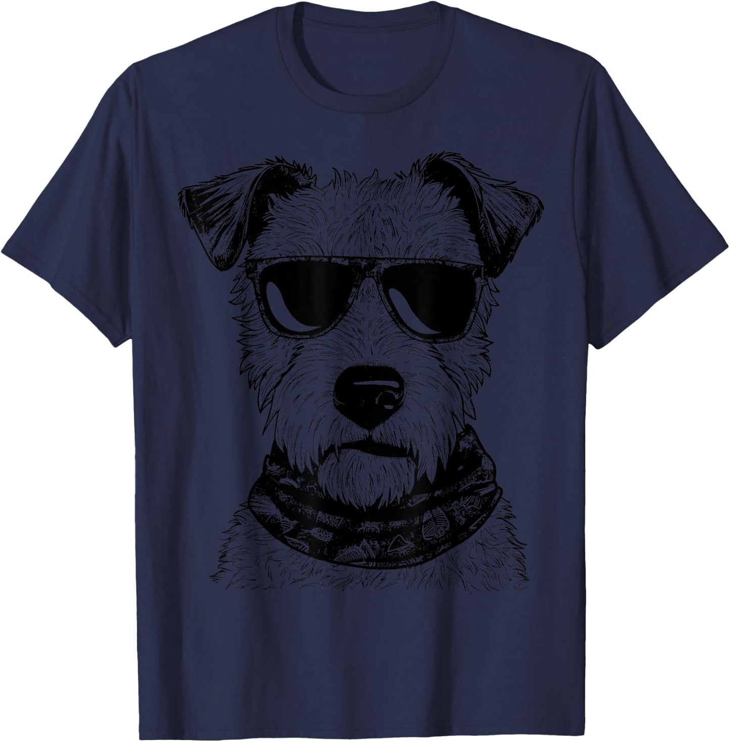 Welsh Terrier Sketch Drawing Art Dog Lover Mom Dad Women T-Shirt - T-Shirt | Navy