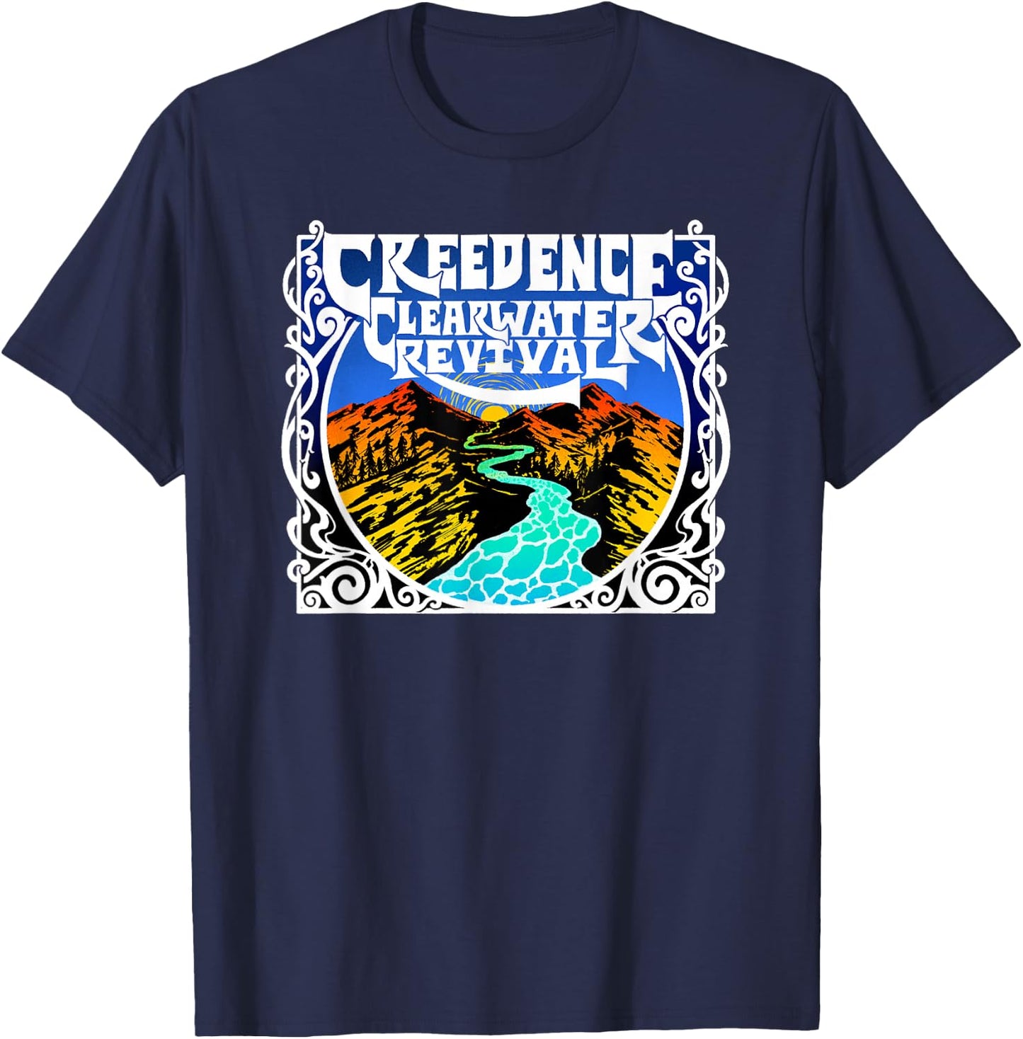 Creedence Clearwater Revival River , blue T-Shirt - T-Shirt | Navy