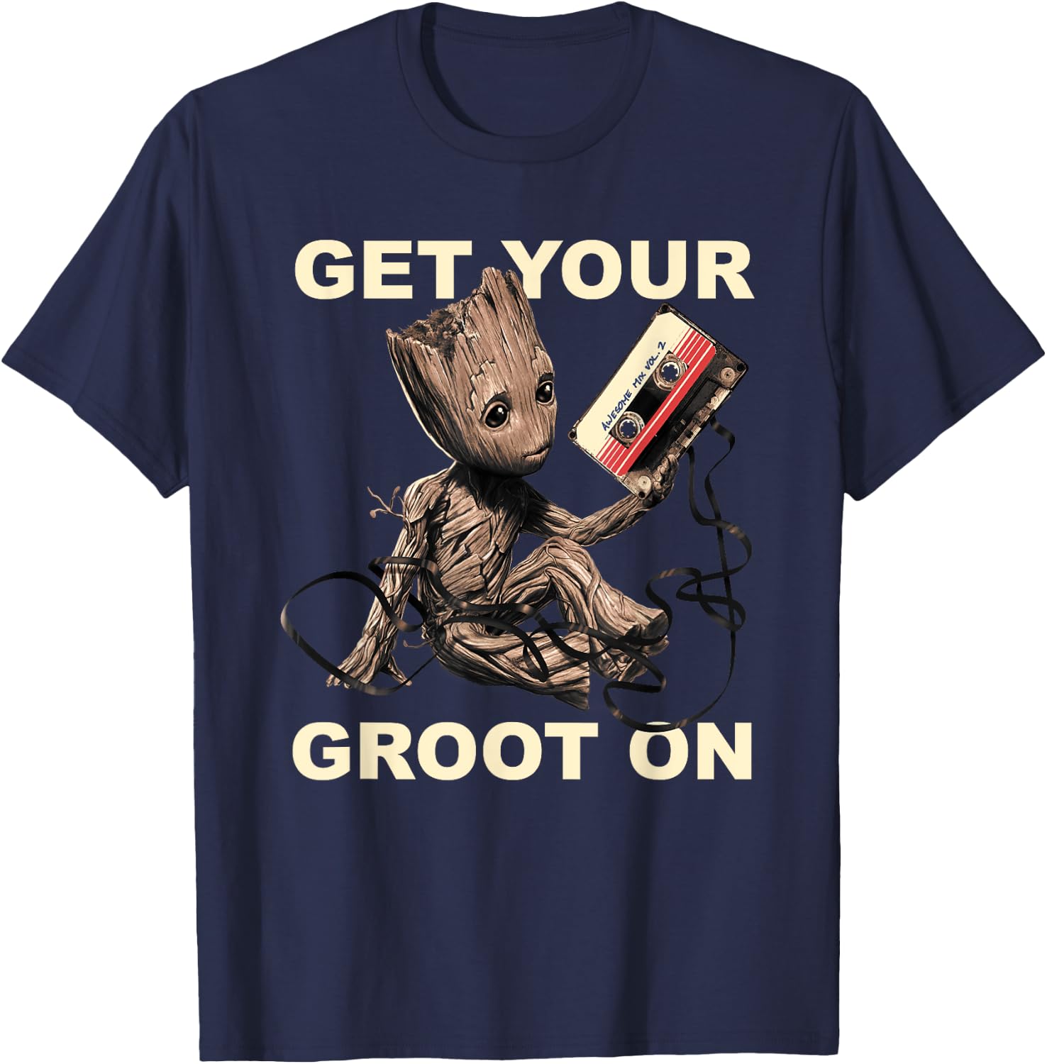 Guardians Of The Galaxy Vol.2 Get Your Groot On , black T-Shirt - T-Shirt | Navy