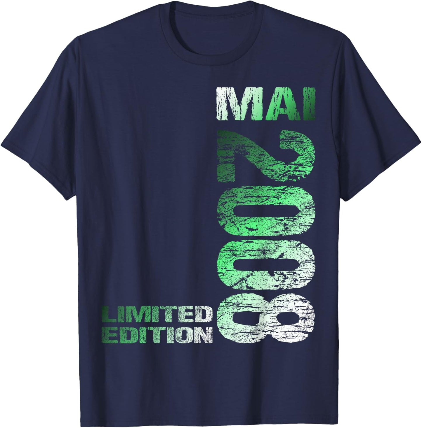 Mai 2008 Junge Mädchen 18. Geburtstag Limited Edition 18 T-Shirt - T-Shirt | Navy