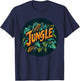 Wild jungle design for a stylish outfit , Black, S T-Shirt - T-Shirt | Navy