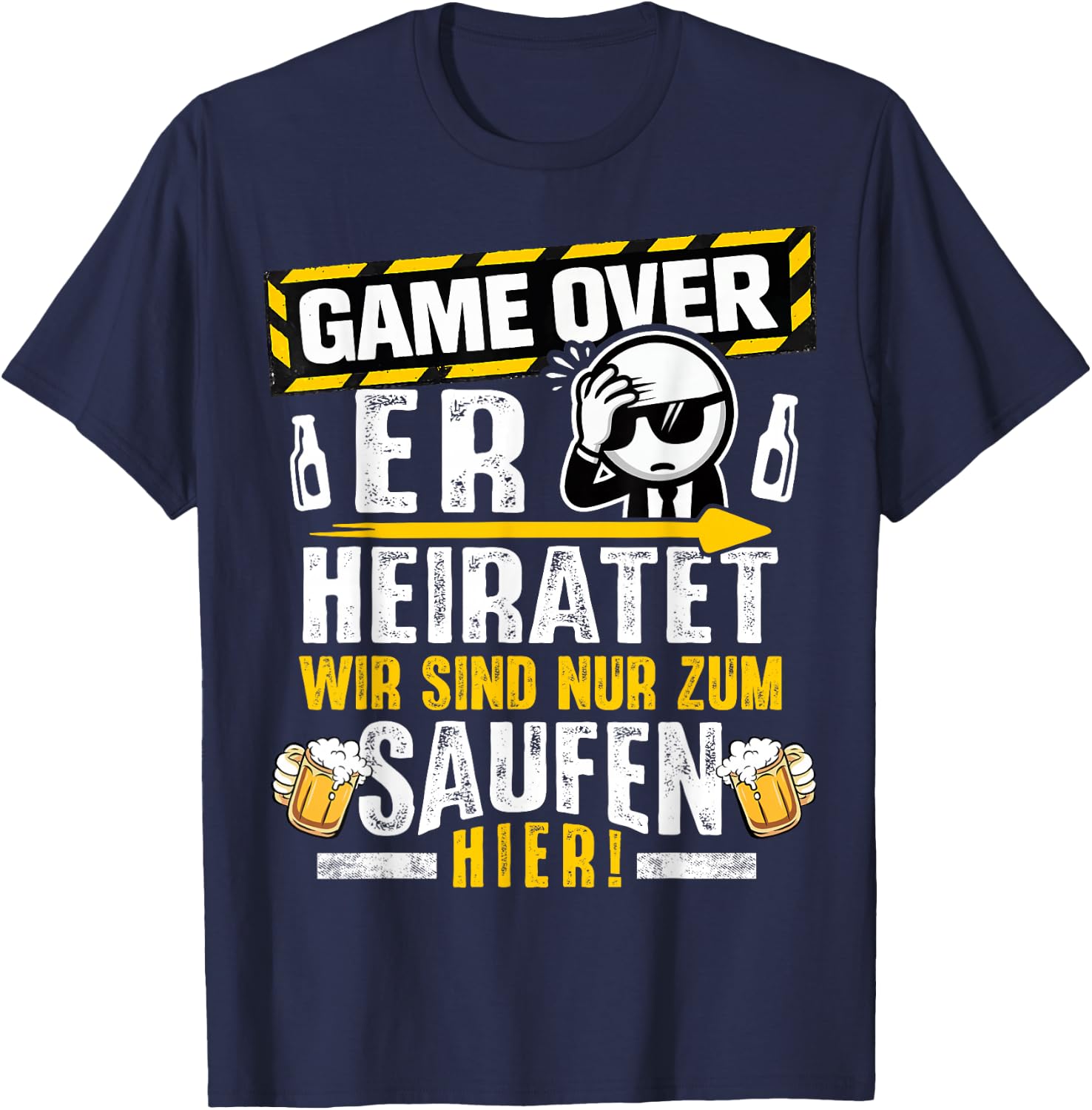 JGA Männer Junggesellenabschied Team Bräutigam JGA T-Shirt - T-Shirt | Navy