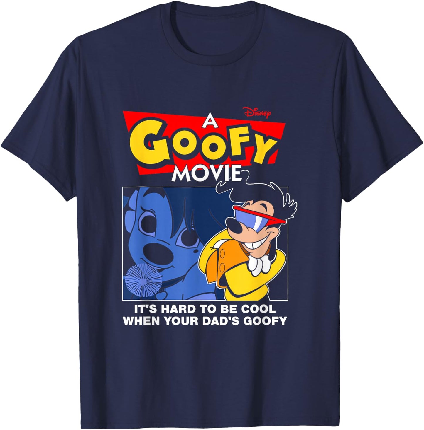 Disney A Goofy Movie Be Cool Max Movie Poster T-Shirt - T-Shirt | Navy