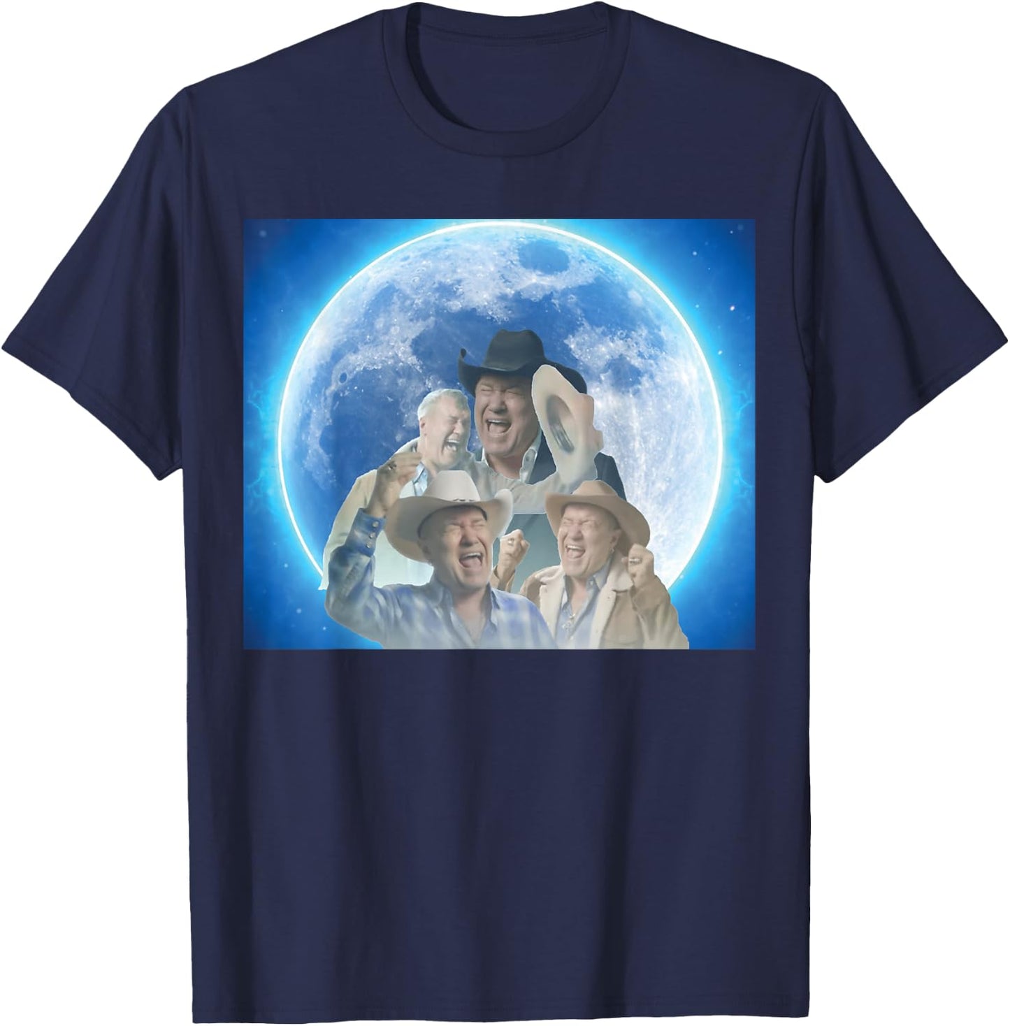 Screaming Cowboy Meme T-Shirt - T-Shirt | Navy