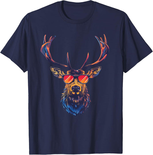 Deer Sunglasses T-Shirt - T-Shirt | Navy