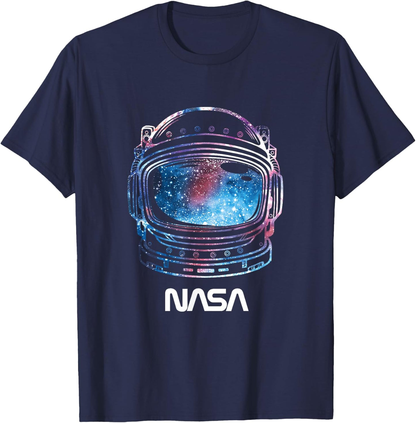 NASA Galaxy Lineart Fill Helmet Small T-Shirt - T-Shirt | Navy