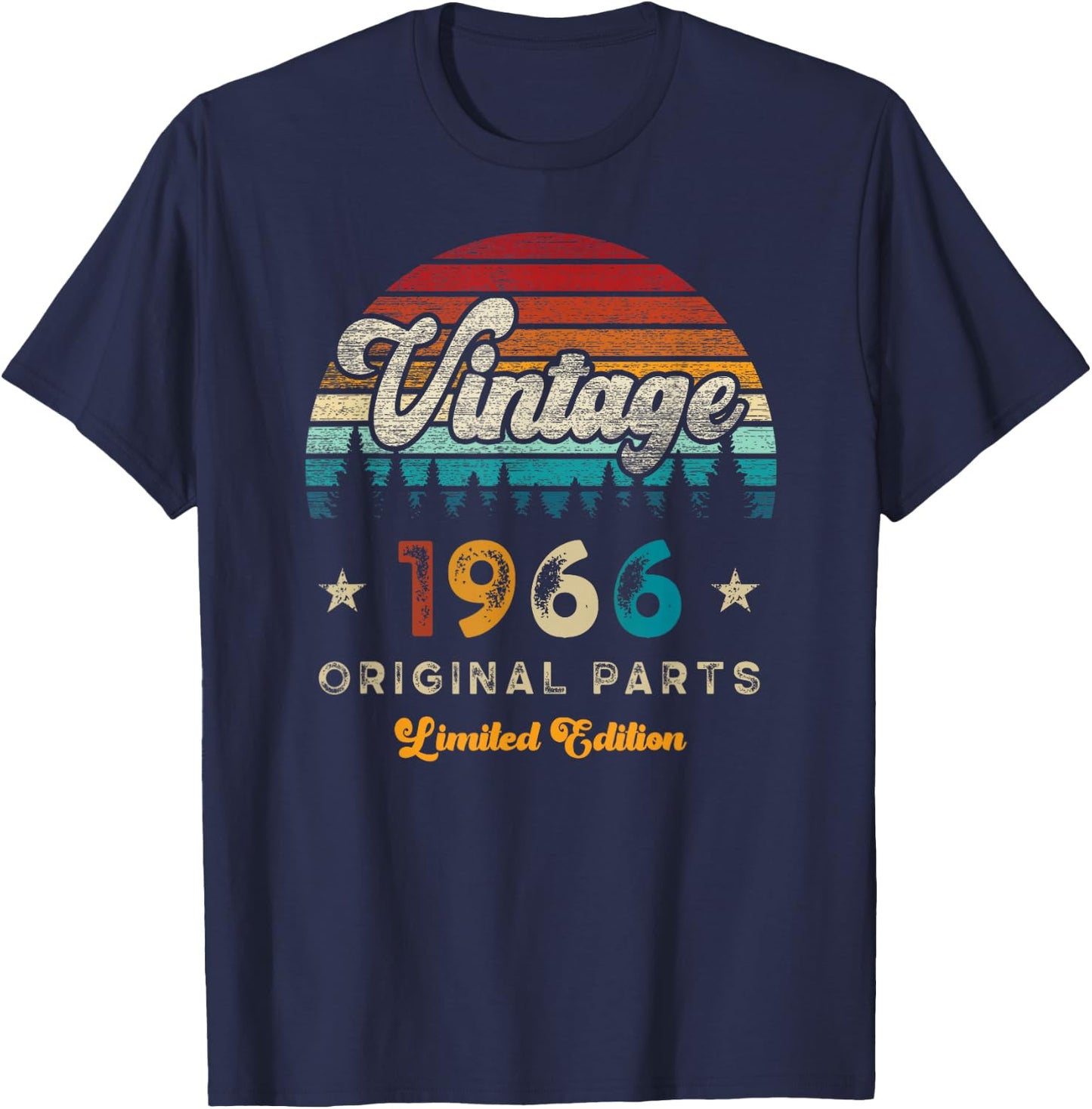 Vintage 1966 Birthday 59 Years Old Limited Edition T-Shirt - T-Shirt | Navy