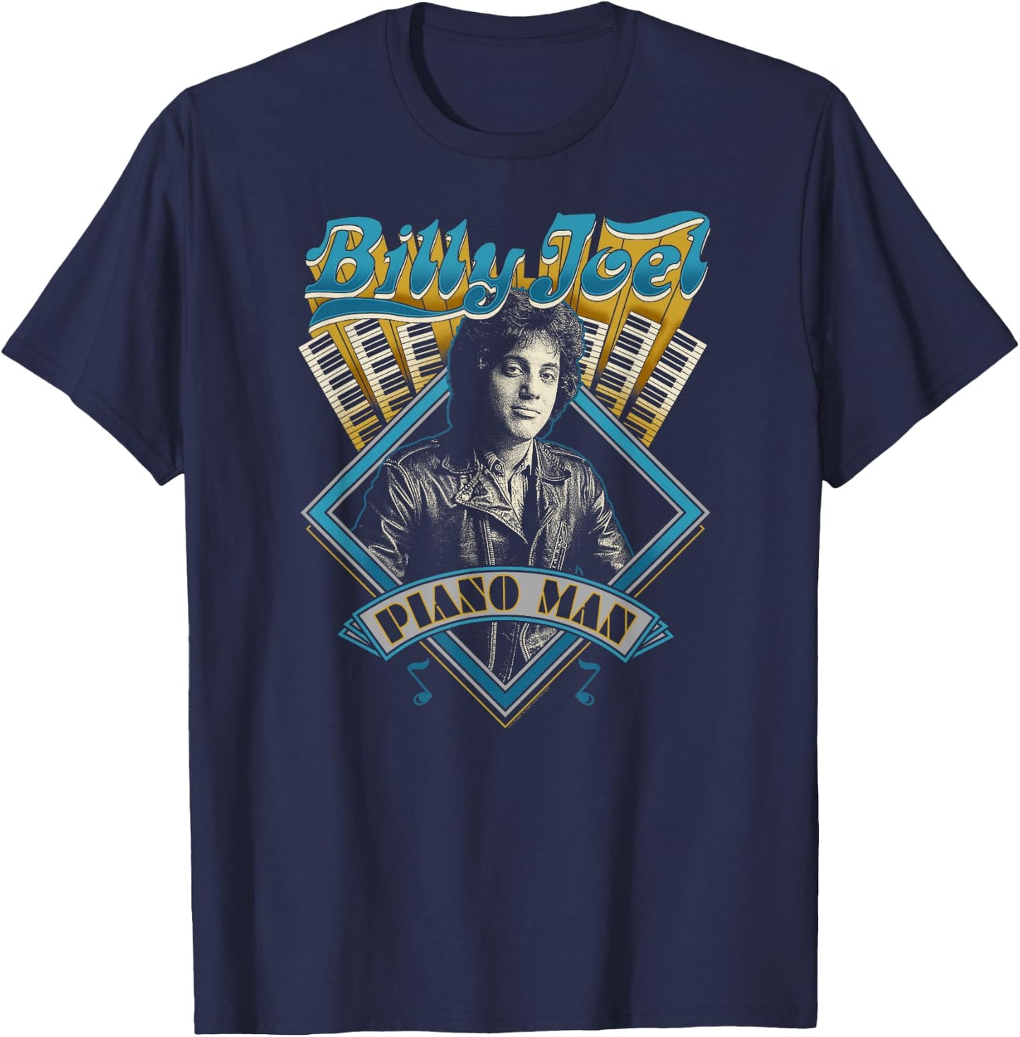 Billy Joel - The Piano Man T-Shirt - T-Shirt | Navy