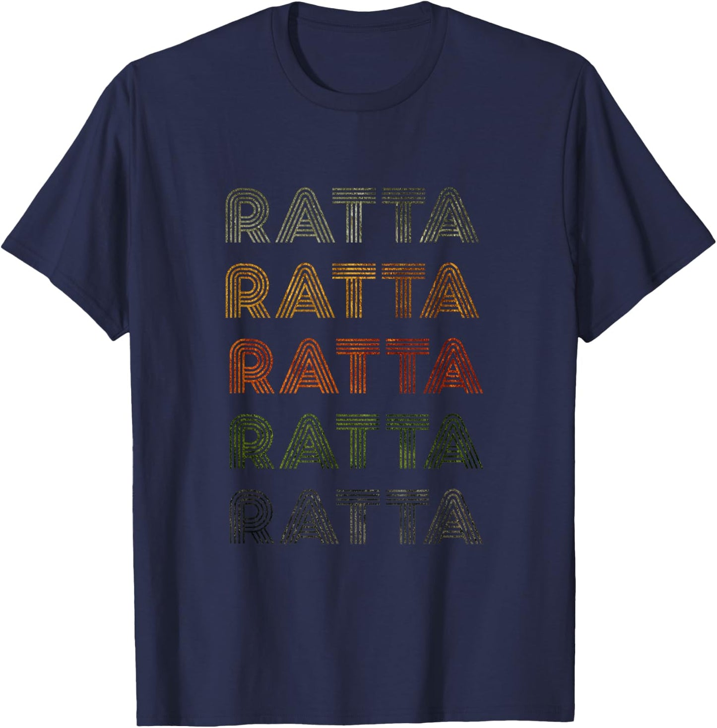 Love Heart Ratta Grunge Vintage Style Black Ratta T-Shirt - T-Shirt | Navy
