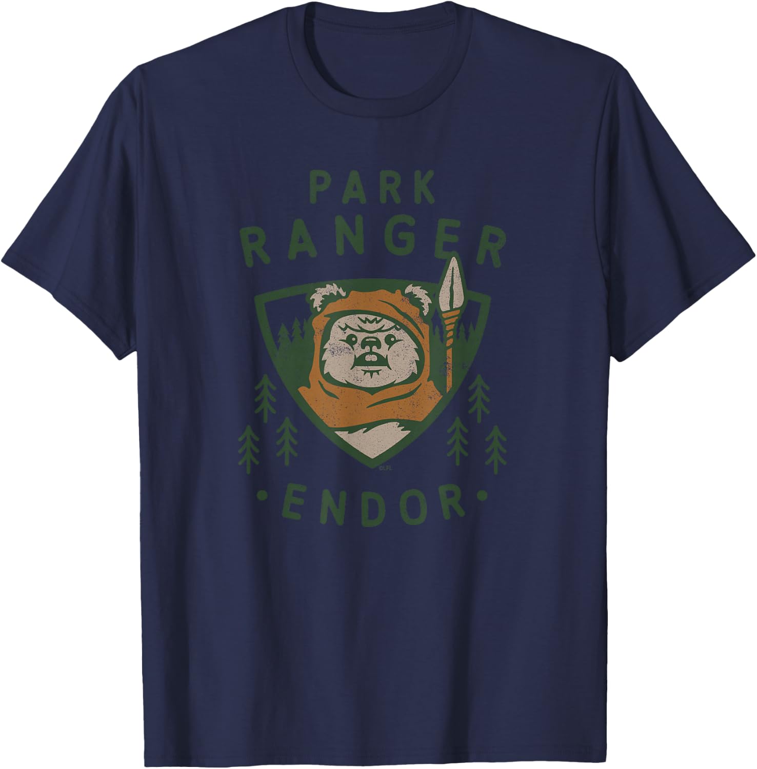 Star Wars Ewok Park Ranger Endor , black T-Shirt - T-Shirt | Navy