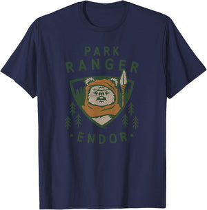 Star Wars Ewok Park Ranger Endor , black T-Shirt - T-Shirt | Navy