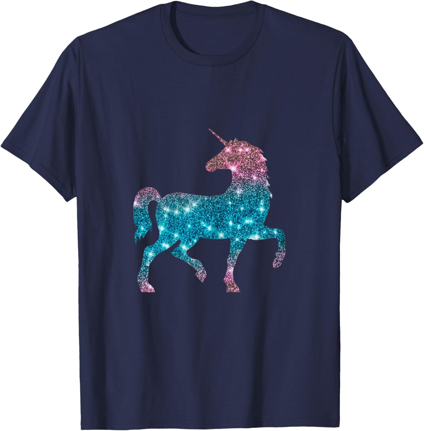 Unicorn for Girls and Unicorns - Not a Real Glitter T-Shirt - T-Shirt | Navy