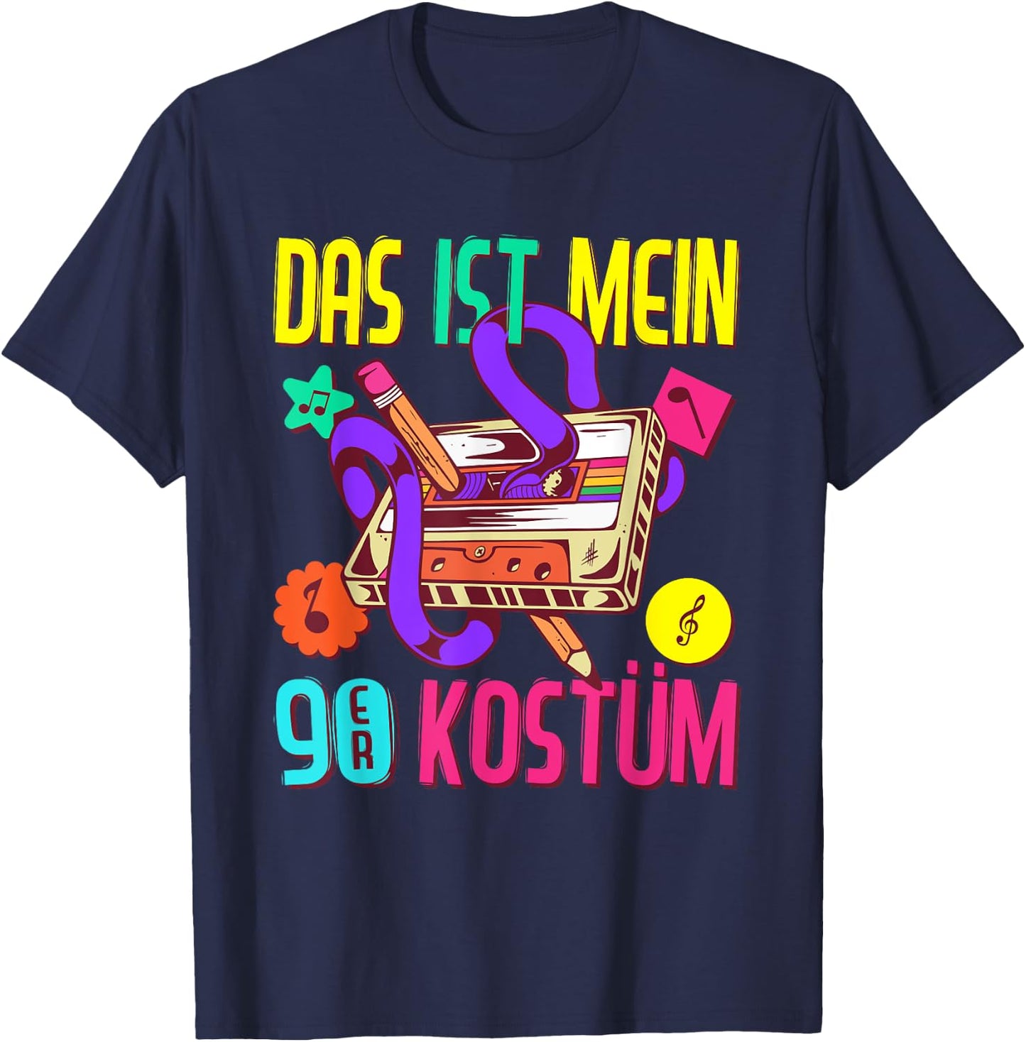 90er Jahre Outfit Damen Herren | Das ist mein 90er Kostüm T-Shirt - T-Shirt | Navy