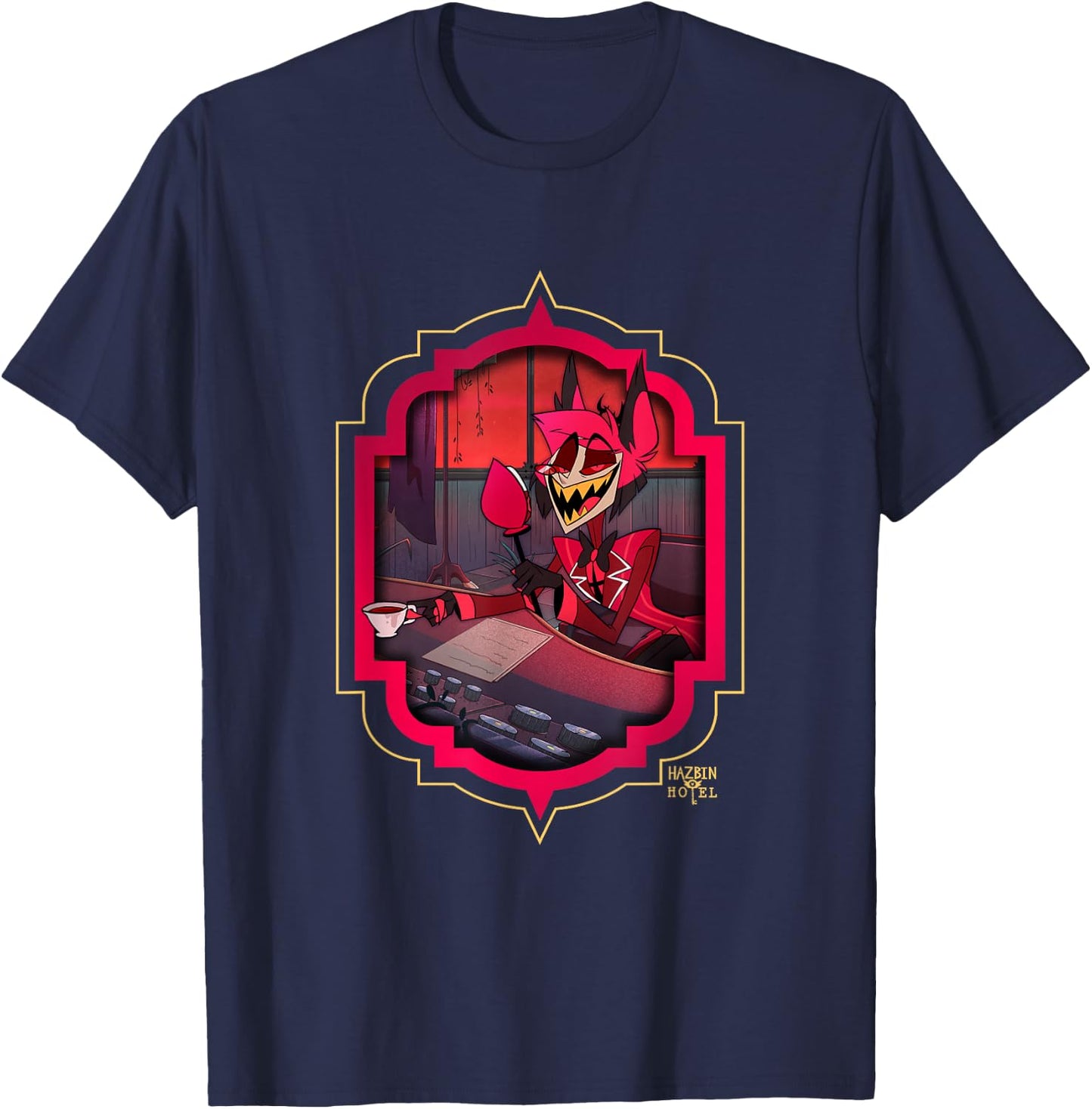 Hazbin Hotel - Alastor , black T-Shirt - T-Shirt | Navy