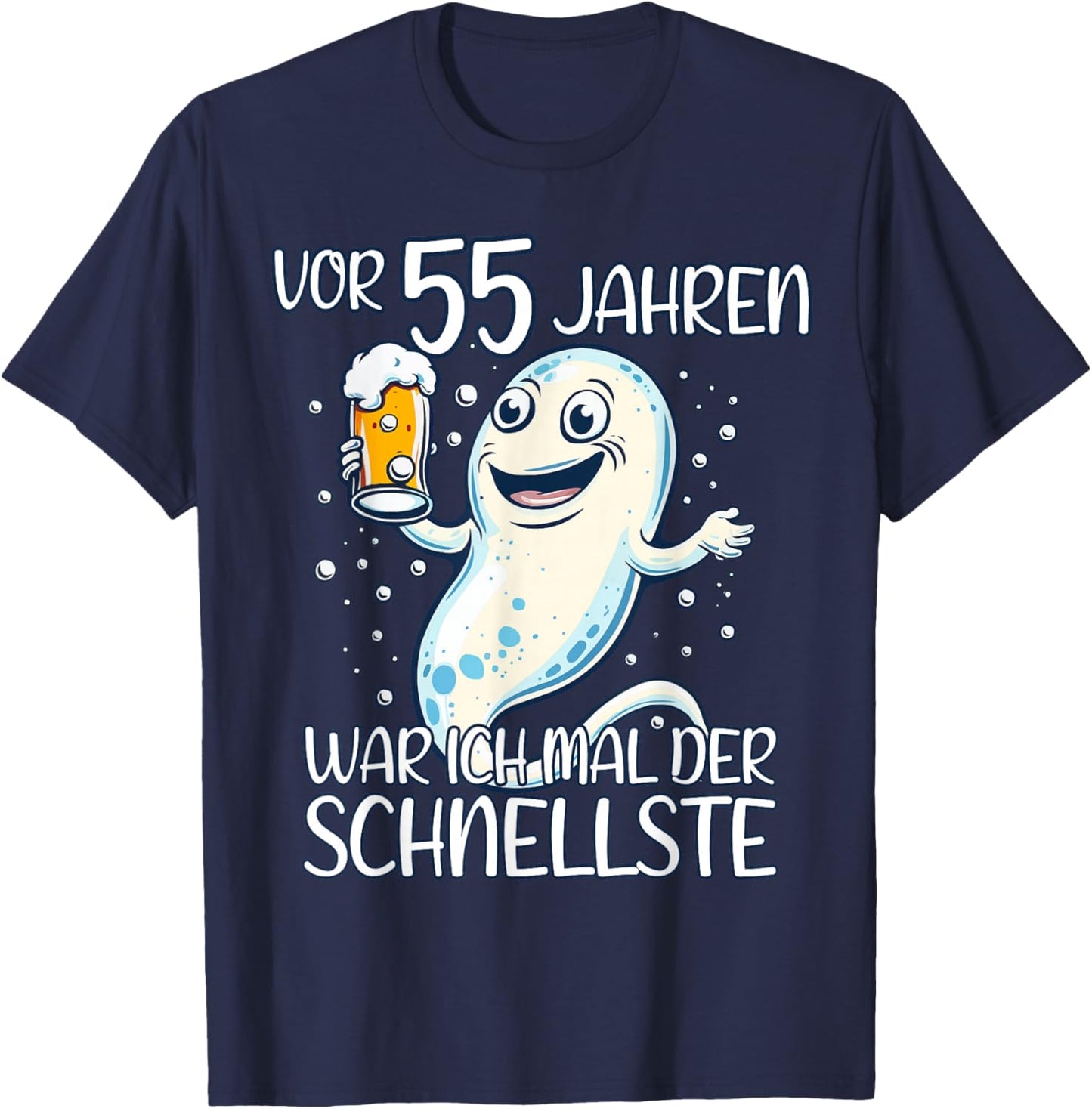 VOR 55 JAHREN WAR ICH MAL DER SCHNELLSTE Geburtstag T-Shirt - T-Shirt | Navy