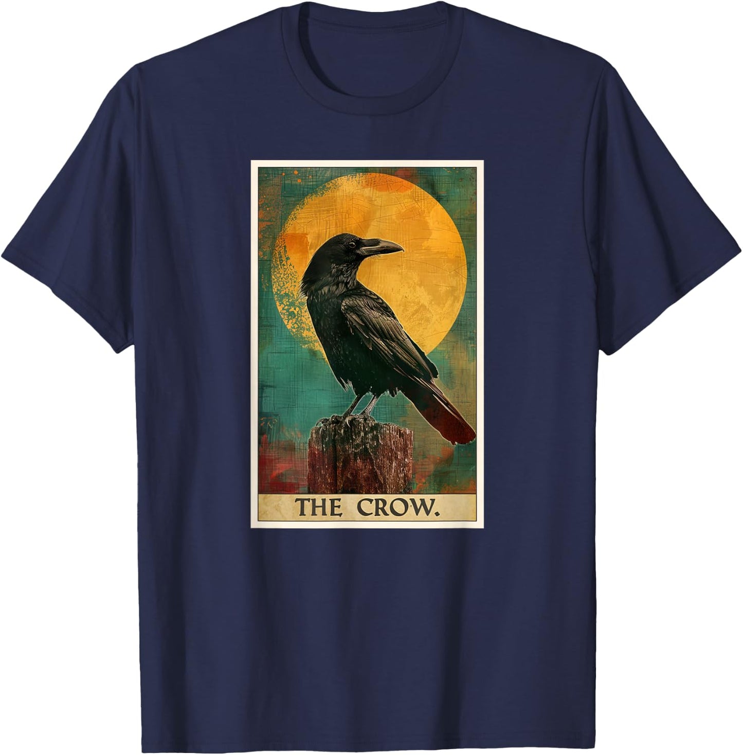 Crow Tarot Card Crows Crow T-Shirt - T-Shirt | Navy