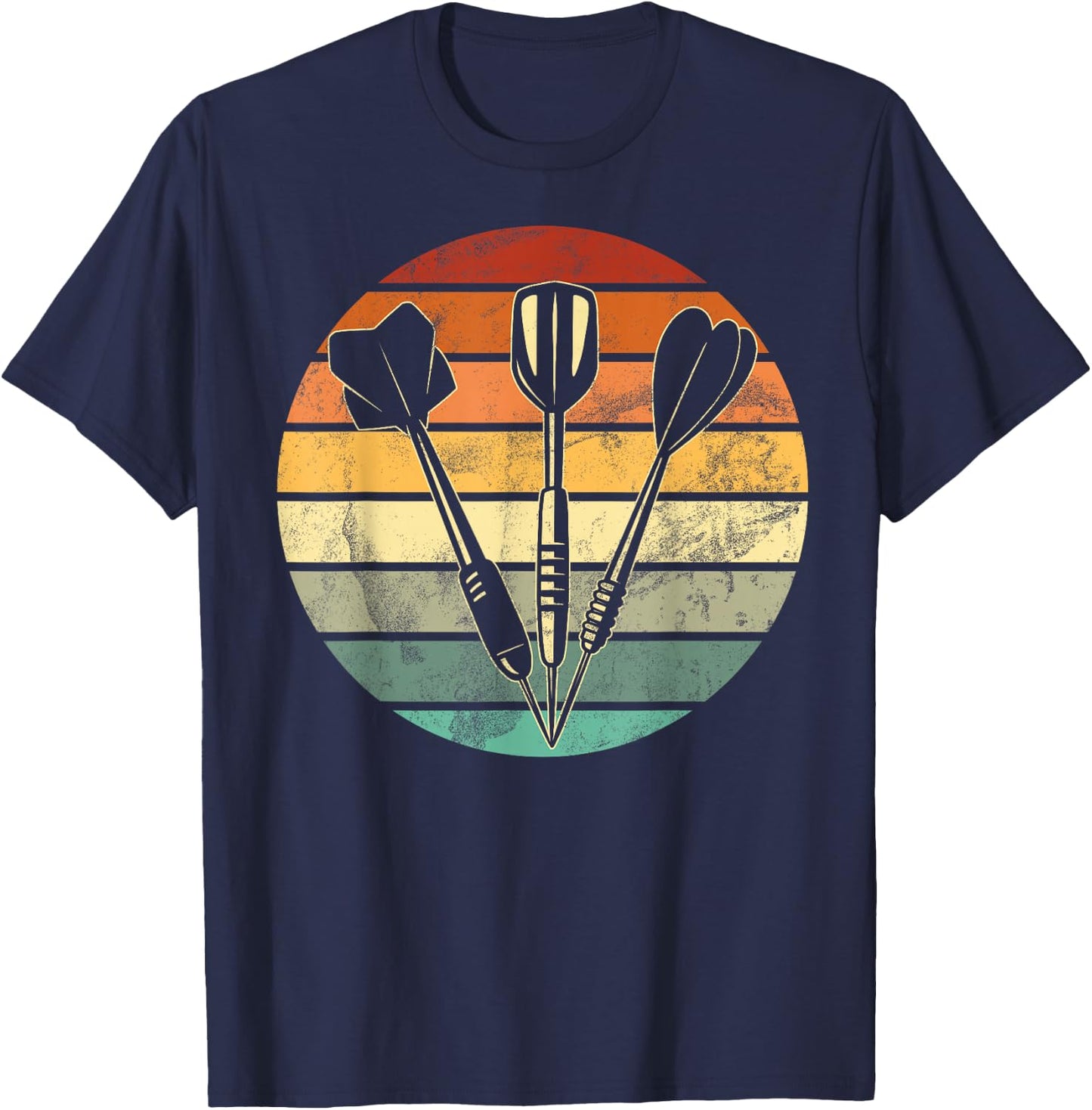 Retro Dartboard 180 Men's , black T-Shirt - T-Shirt | Navy